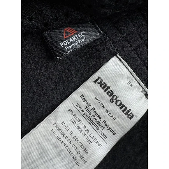 Patagonia Jacket Mens XL Black R2 Slim Fit Polartec Pro Fleece Full Zip STY25138 - Picture 6 of 14